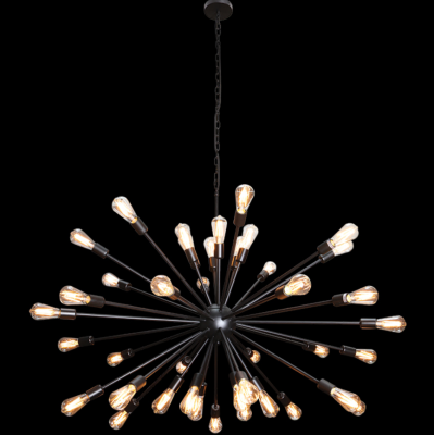 40xE27 Large Supernova Pendant Black