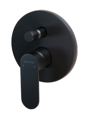 Satin Black Concealed Diverter Trim Kit