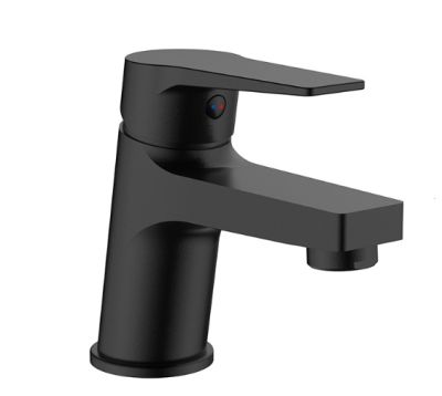 Aspera Short Basin Mixer Matt Black