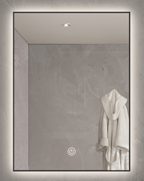 Led Sophia Black Framed Square Mirror 600x900 VerticaL