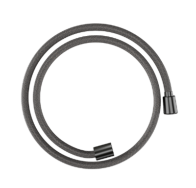 Designflex Textile Shower Hose 125cm Brushed Black Chrome