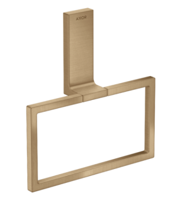 Axor Universal Rectangular Towel Ring Brushed Bronze