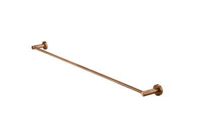 Meir Round Single Towel Rail 900mm - Lustre Bronze