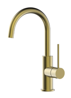 Lace Brass Gooseneck Basin Mixer