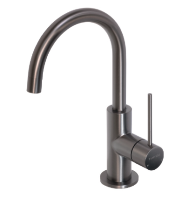 Lace Gunmetal Gooseneck Basin Mixer