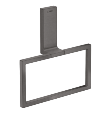 Axor Universal Rectangular Towel Ring Brushed Black Chrome