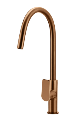 Meir Round Paddle Piccola Retractable Kitchen Mixer Tap - Lustre Bronze