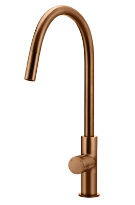 Meir Round Pinless Retractable Kitchen Mixer Tap - Lustre Bronze