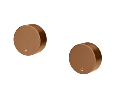 Meir Circular Wall Tap Set - Lustre Bronze