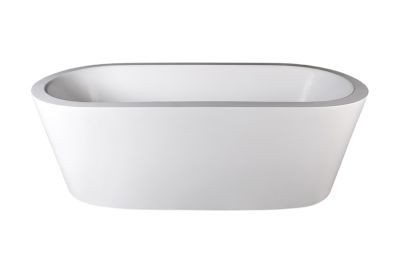 Perth Freestanding Bath No Overflow Pearl White 1760x800x595mm