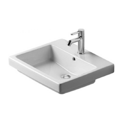 Vero Drop In Vanity Wash Basin White  550 X 465mm