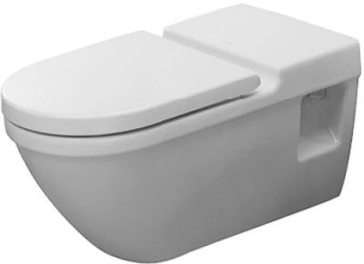 Starck 3 Wall-Mounted Toilet White  700 mm Projection For Disabled Bathrooms