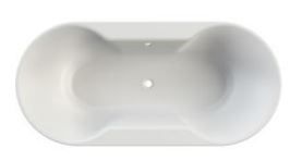 Dundee Oval Built In Bath Polished White 1700x800x400mm