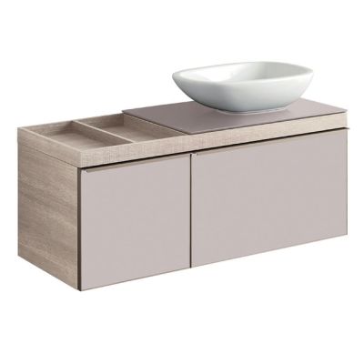 Citterio Cabinet 2D/SC+SS Taupe O/B Lft