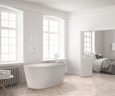 Sorpresa Freestanding Bath Polished White 1510x760x555mm