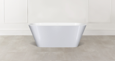 Vetralla Freestanding Bath Polished White 1493x739x560mm