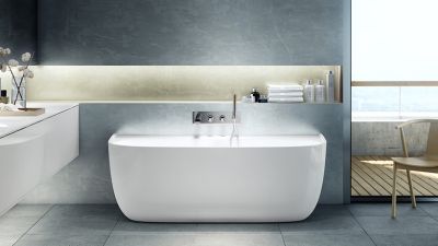 Eldon Freestanding Bath Polished White 1749x850x600mm