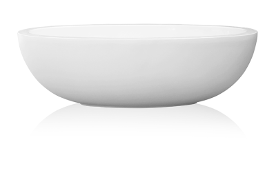 Isola Freestanding Bath Polished White With Nicci Spout Conversion 1780x1000x560mm 