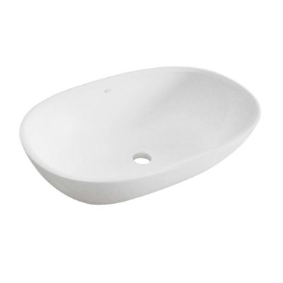 Margaret Countertop Basin Polished White 555x360x145mm
