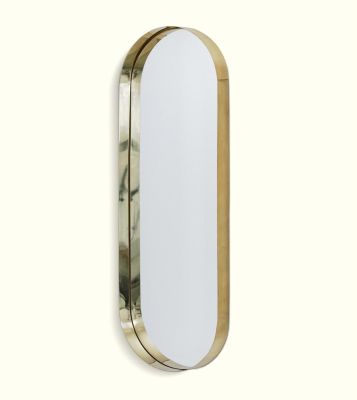 Polished Brass LED Backlit Pill Mirror