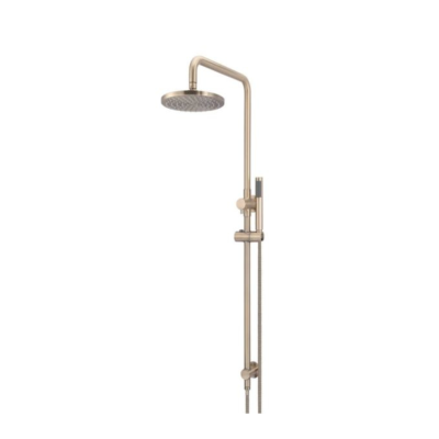 2 in 1 Shower Rail Shower Column With 200mm Shower Head Brushed Champagne