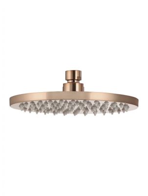Round Shower Head Brushed Champagne 200mm