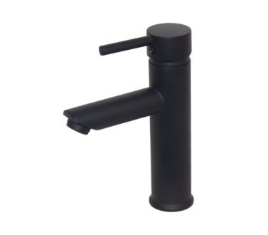 Moon Black Short Basin Mixer 90mm