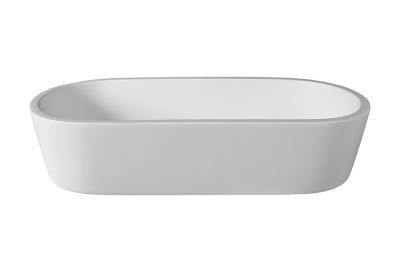 Perth Large Countertop Basin Polished White  575x245x120mm