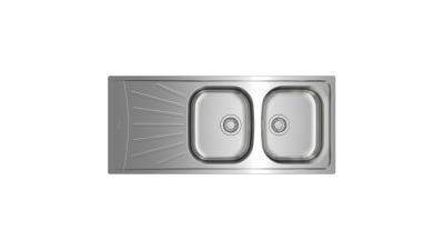 Starbright 2B 1D Inset stainless steel sink in 80 cm