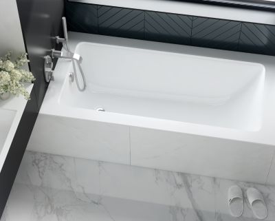 Kaldera 4 Bulit in Bath Polished White 1500x750x485mm