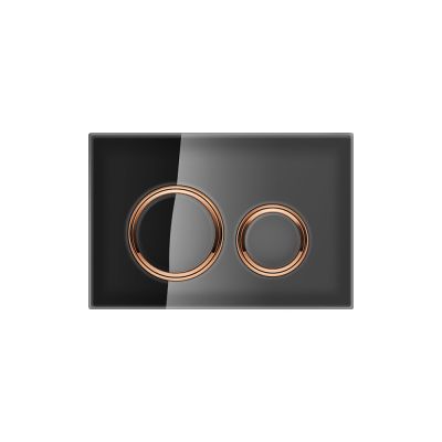Sigma21 Flush Plate Black Glass With Red Gold Colour