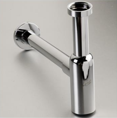 Bottle Trap Round Chrome
