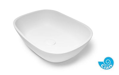 Divita Countertop Basin Cian Gloss White 490x350x130mm