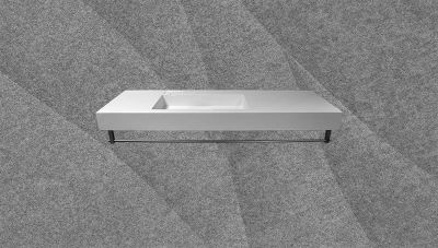 Alina 1.25 L/R With Towel Rail Matt