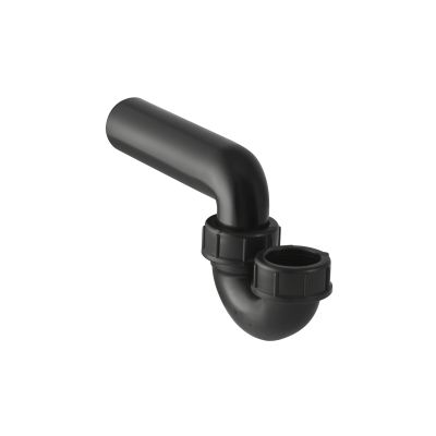 P-Trap d+d1=56mm Vert in HorizOut Black