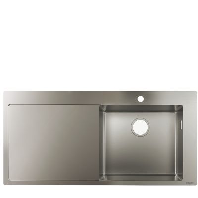Hansgrohe S71 S715-F450 Built-In Sink 450 With Drainboard Left Stainless Steel
