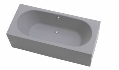 Cube Freestanding Bath Gloss Inner Matt Concrete Outer 1800x800x600mm