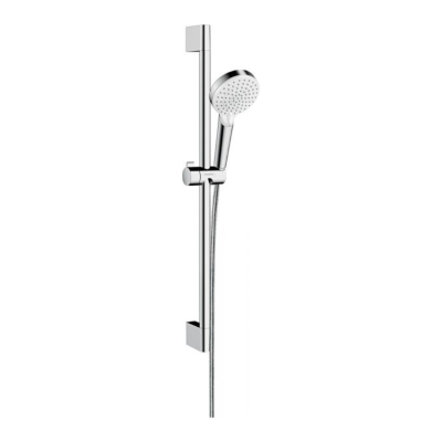Hansgrohe Crometta Shower Set 100 Vario Ecosmart 9 L/Min With Shower Bar 65 Cm White/Chrome
