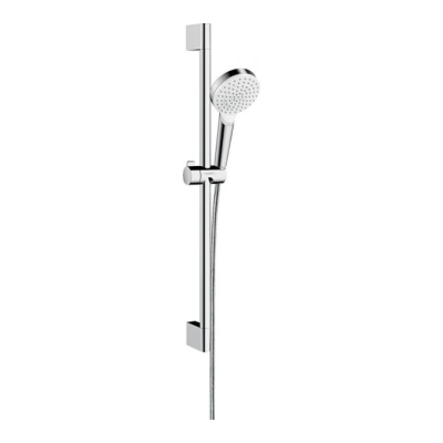 Hansgrohe Crometta Shower Set 100 1Jet Ecosmart 9 L/Min With Shower Bar 65 Cm White/Chrome
