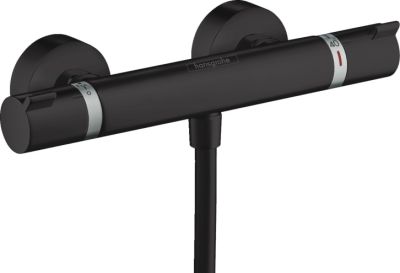 Hansgrohe Ecostat Shower Thermostat Comfort For Exposed Installation Matt Black