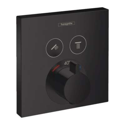 Hansgrohe Showerselect Thermostat For Concealed Installation For 2 Functions Matt Black