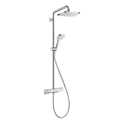 Hansgrohe Croma E Showerpipe 280 1Jet With Thermostat Ecostat E Chrome