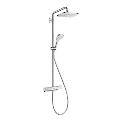 Hansgrohe Croma E Showerpipe 280 1Jet Ecosmart With Thermostat Chrome