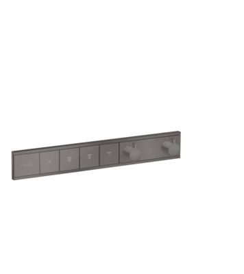 RainSelect Thermostat for concealed installation for 4 functions Brushed Black Chrome