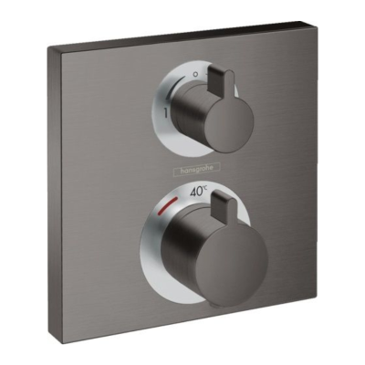 Hansgrohe Ecostat Square Thermostat For Concealed Installation For 2 Functions Brushed Black Chrome