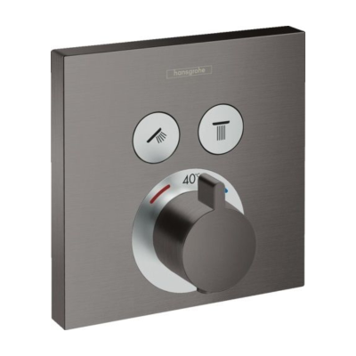 Hansgrohe Showerselect Thermostat For Concealed Installation For 2 Functions Brushed Black Chrome