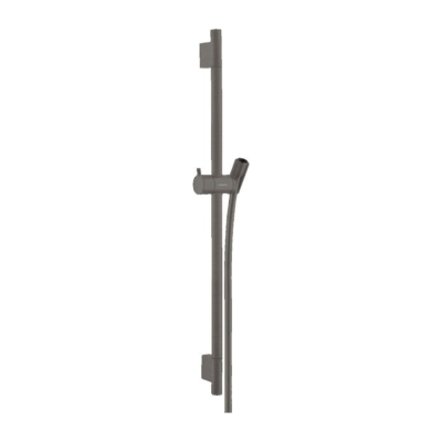 Hansgrohe Unica Shower Bar S Puro 65 Cm With Isiflex Shower Hose 160 Cm Brushed Black Chrome