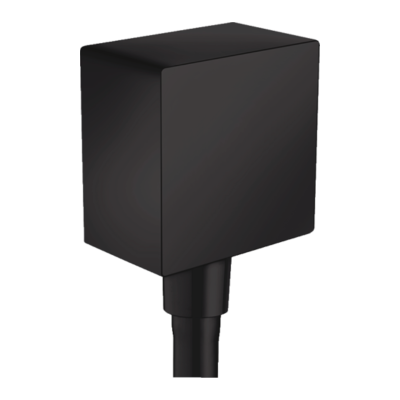 Hansgrohe Fixfit Wall Outlet Square With Non-Return Valve Matt Black