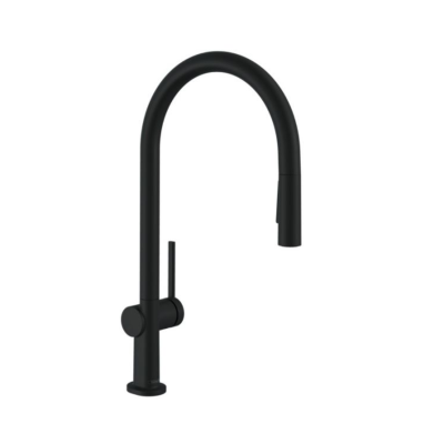 Hansgrohe Talis M54 Single Lever Kitchen Mixer 210, Pull-Out Spray, 2Jet Matt Black