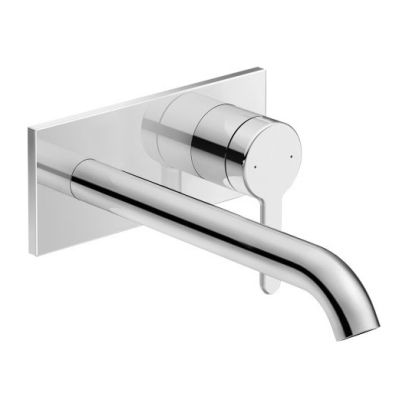 C.1 Single Lever Washbasin MixerChrome High Gloss Wall Mounted Finish Set